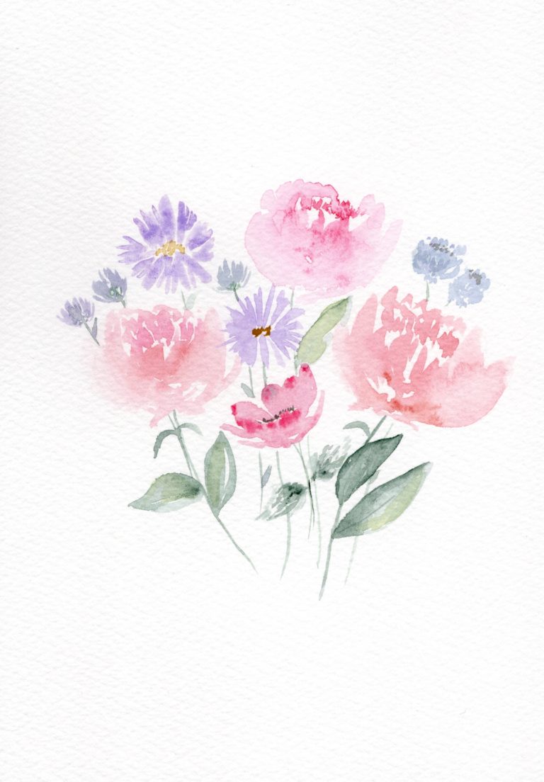 Aquarelle fleurs ManonPIllustrations