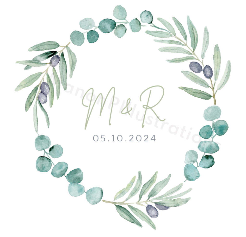 logo couronne aquarelle M&R. 5/10/2024